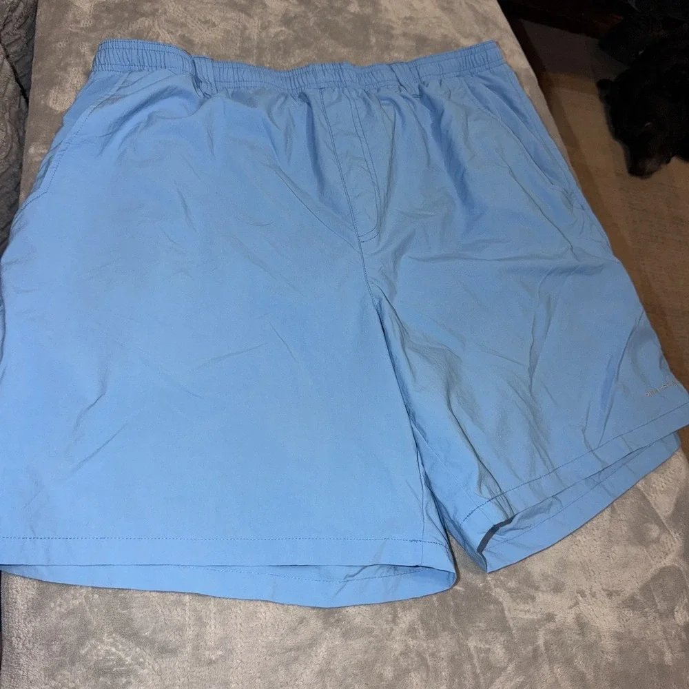 Columbia PFG Omni Shade Shorts Mens XXL Blue Fishing Swim‎ Elastic